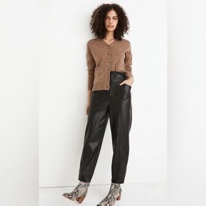 Madewell Vegan Leather Pull-On Paperbag Pants